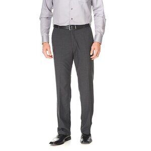 Mens Haggar Houndstooth Pants Medium Grey 40 x 32 NEW